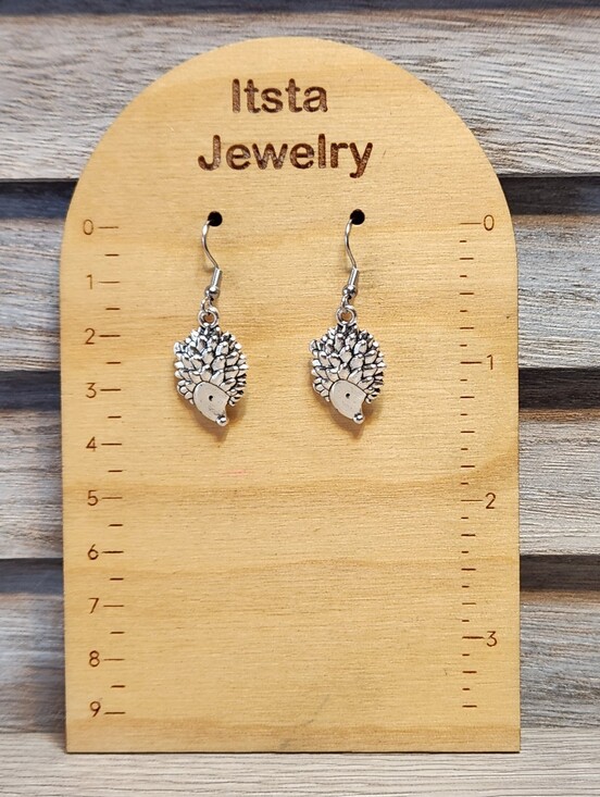 Jewelry - Porcupine Charm Earrings On Stainless Steel French Earwires A05